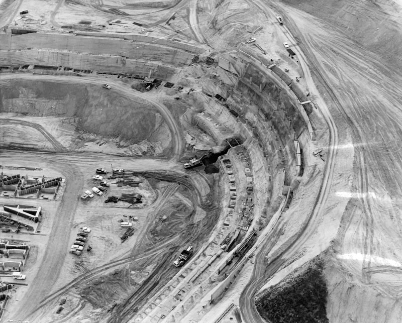 Illustration for article titled How 19 Giant Earthmovers Carved Dodger Stadium Out of a Mountain